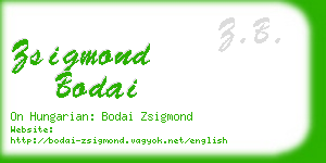 zsigmond bodai business card